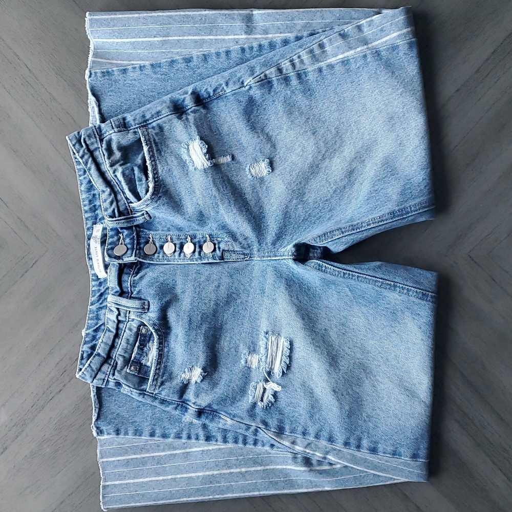 Altar'd State Mica Denim Cropped Wide Leg Jeans